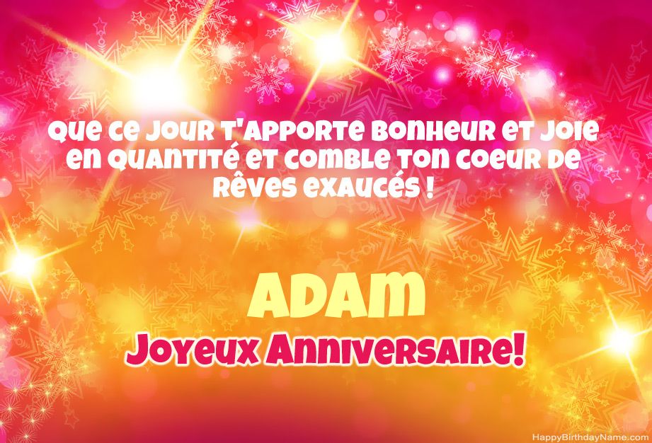 Cool félicitations pour joyeux anniversaire de Adam