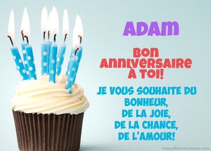 Félicitations pour le joyeux anniversaire de Adam