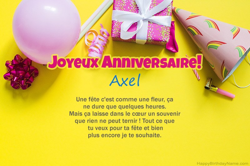 Joyeux anniversaire Axel en prose