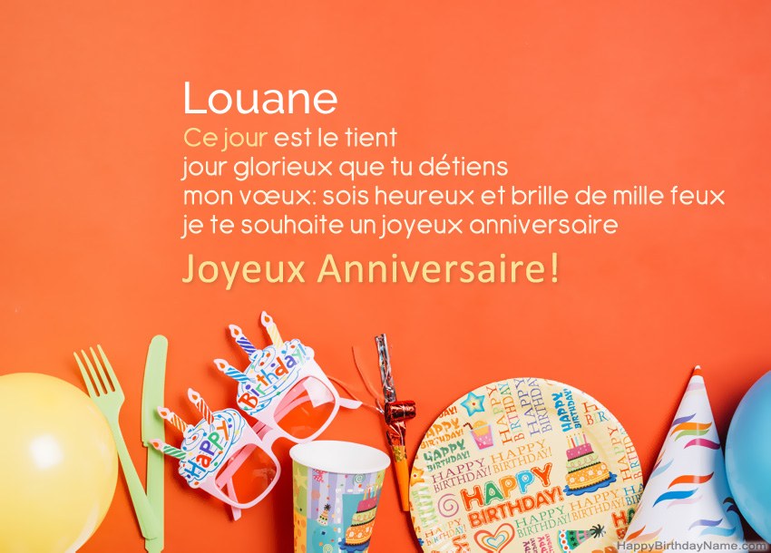 Cartes de joyeux anniversaire pour Louane