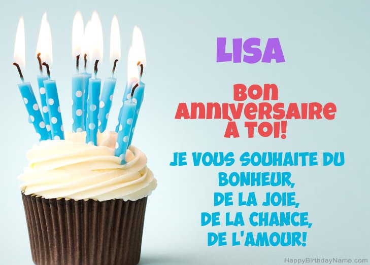 Félicitations pour le joyeux anniversaire de Lisa
