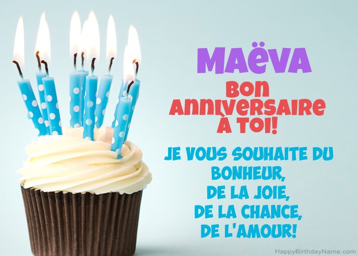 Félicitations pour le joyeux anniversaire de Maëva