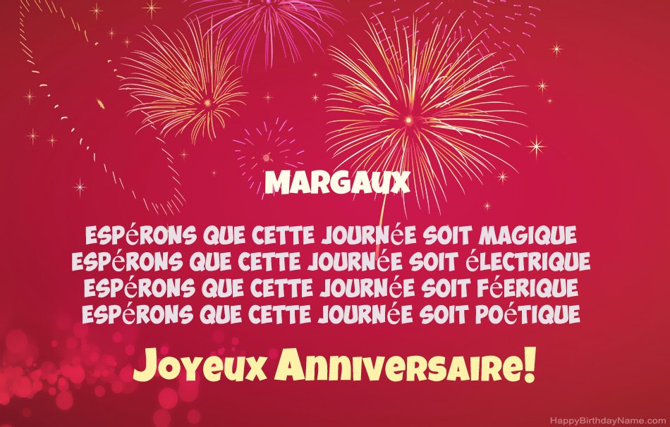 Joyeux anniversaire Margaux, beaux poèmes
