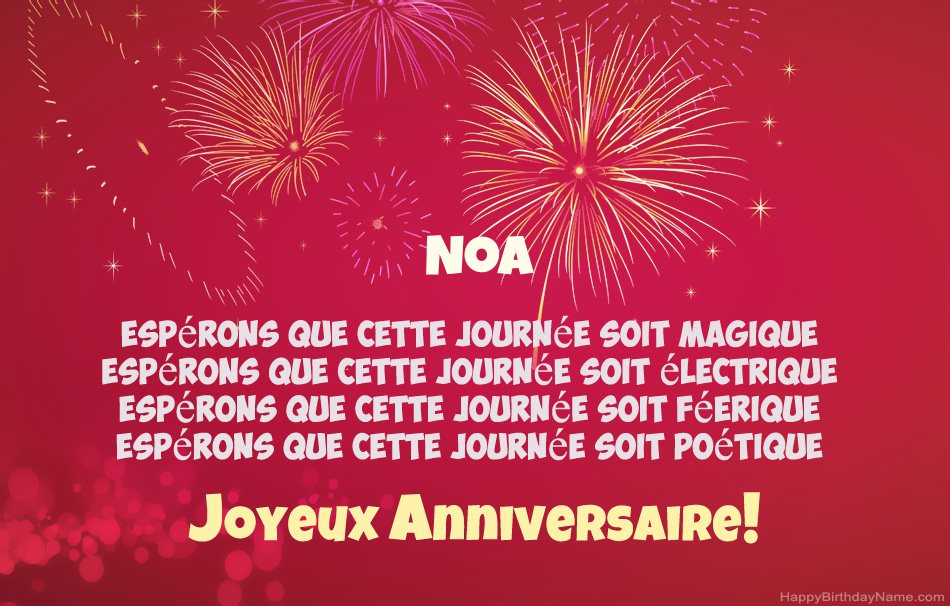Joyeux anniversaire Noa, beaux poèmes
