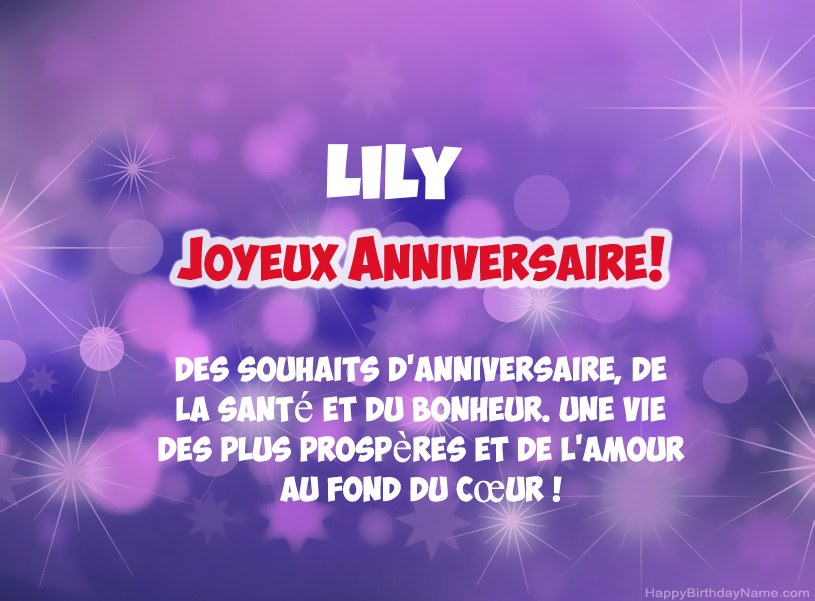 Belles images pour joyeux anniversaire de Lily