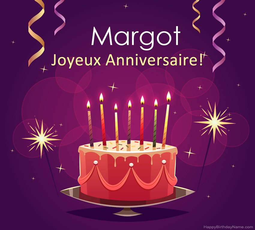 Salutations drôles pour les photos de joyeux anniversaire Margot