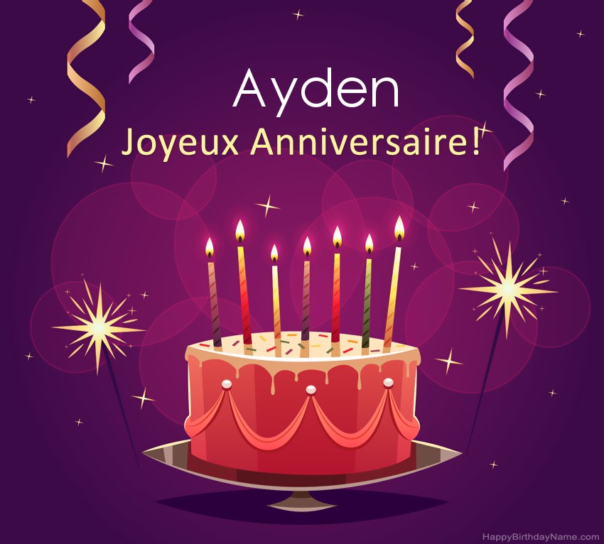 Salutations drôles pour les photos de joyeux anniversaire Ayden