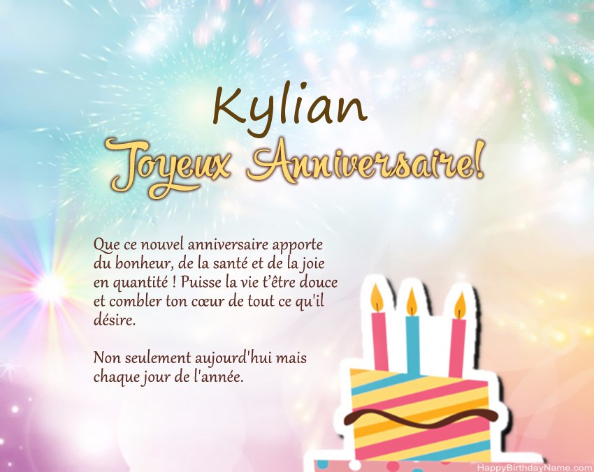 Joyeux anniversaire Kylian en vers