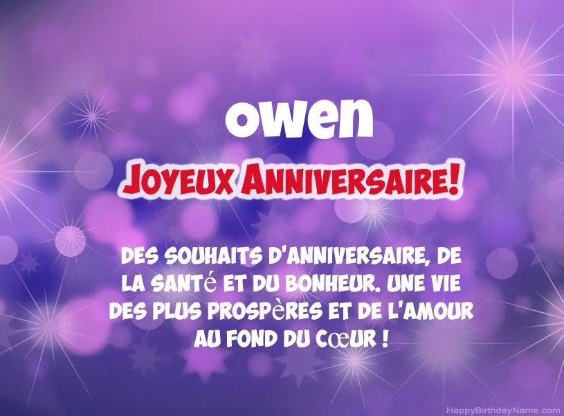 Belles images pour joyeux anniversaire de Owen