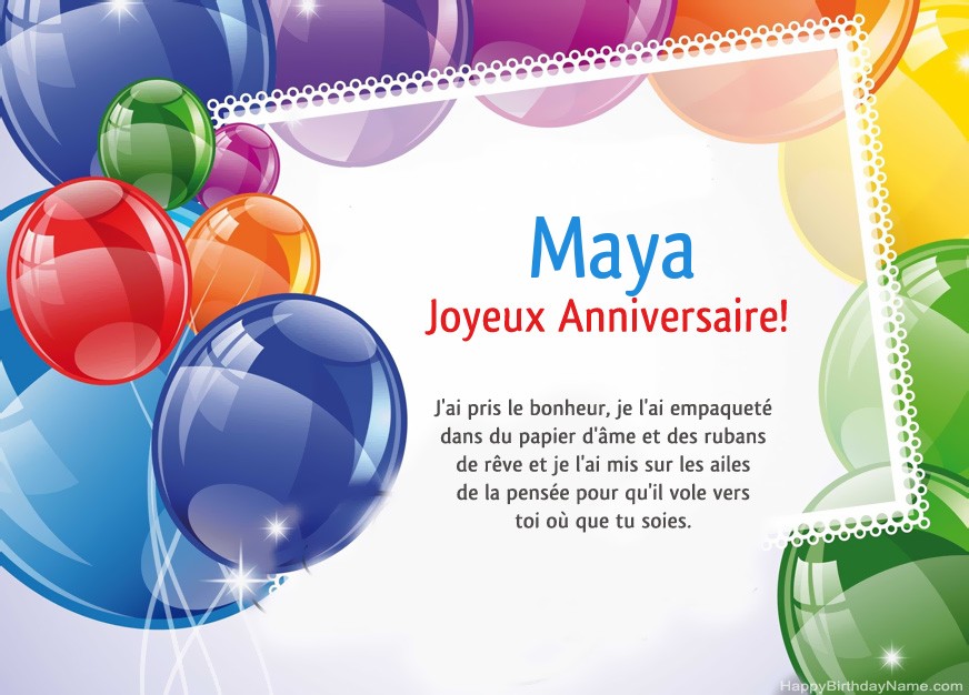 Joyeux Anniversaire Maya!