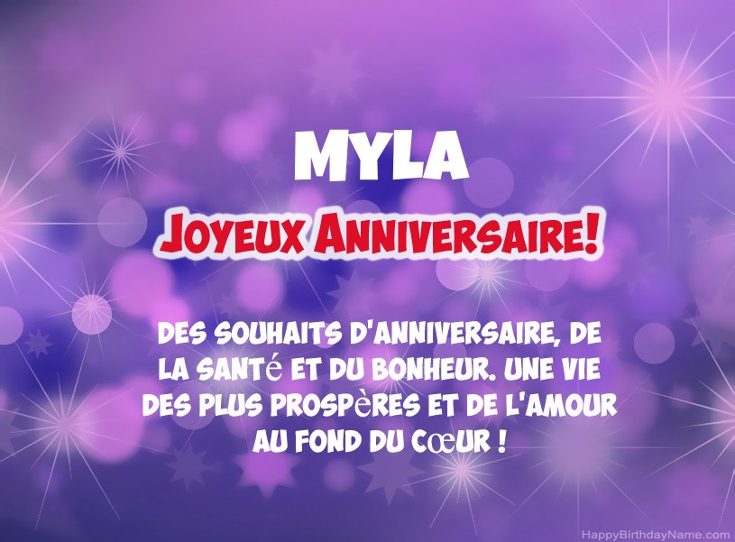 Belles images pour joyeux anniversaire de Myla