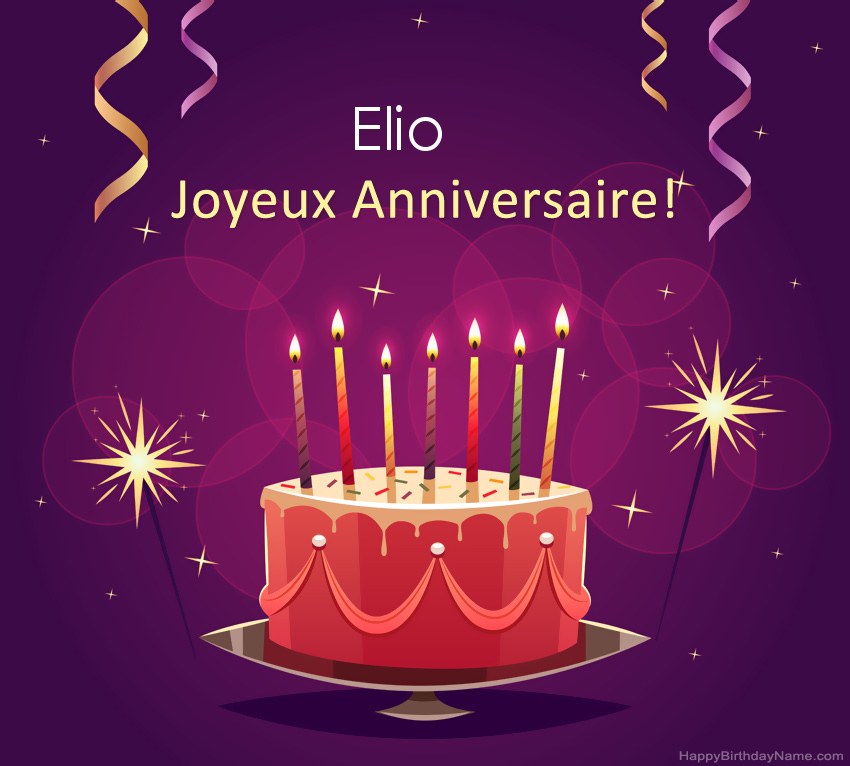 Salutations drôles pour les photos de joyeux anniversaire Elio