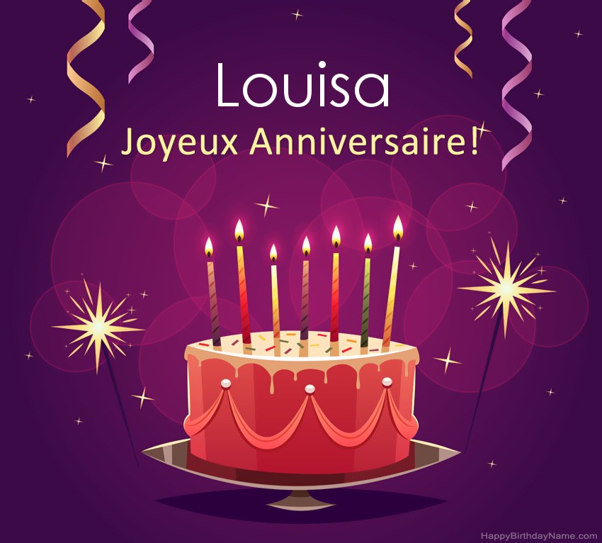Salutations drôles pour les photos de joyeux anniversaire Louisa