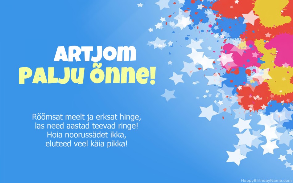 Õnnitleme Artjom