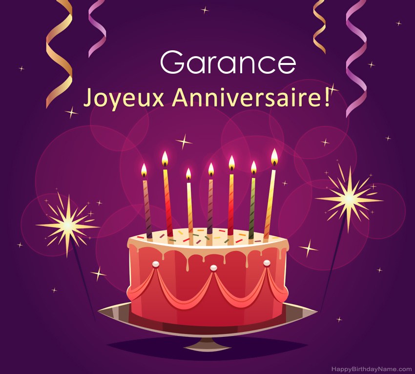 Salutations drôles pour les photos de joyeux anniversaire Garance