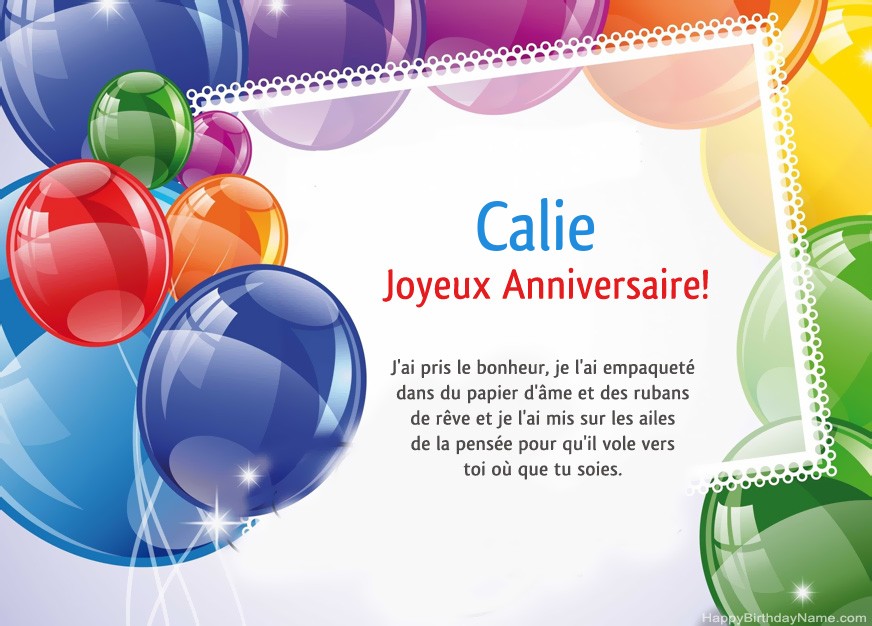 Joyeux Anniversaire Calie!