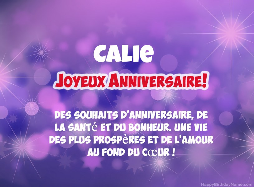 Belles images pour joyeux anniversaire de Calie