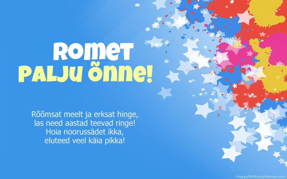 Õnnitleme Romet Õnnitleme Romet