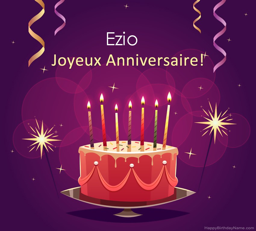 Salutations drôles pour les photos de joyeux anniversaire Ezio