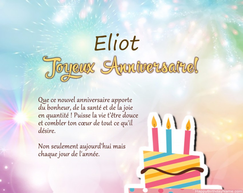 Joyeux anniversaire Eliot en vers