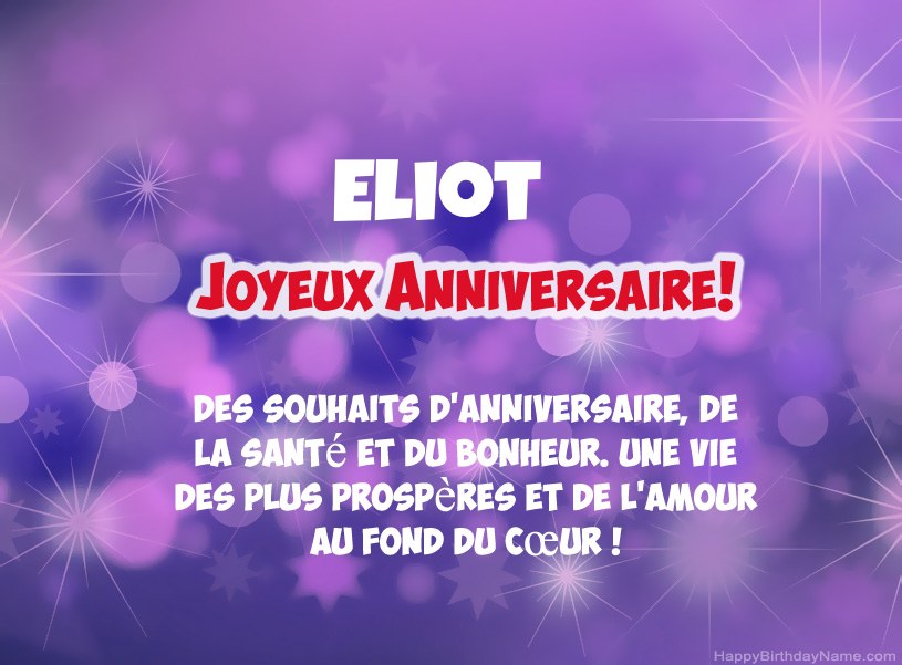 Belles images pour joyeux anniversaire de Eliot