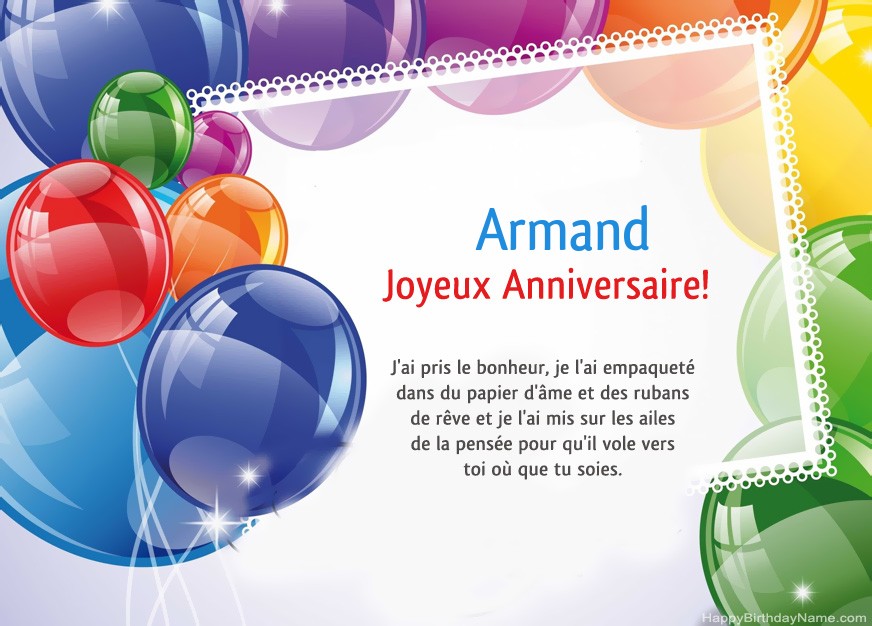 Joyeux Anniversaire Armand!