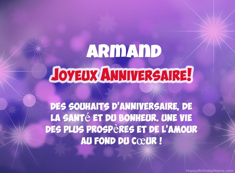 Belles images pour joyeux anniversaire de Armand