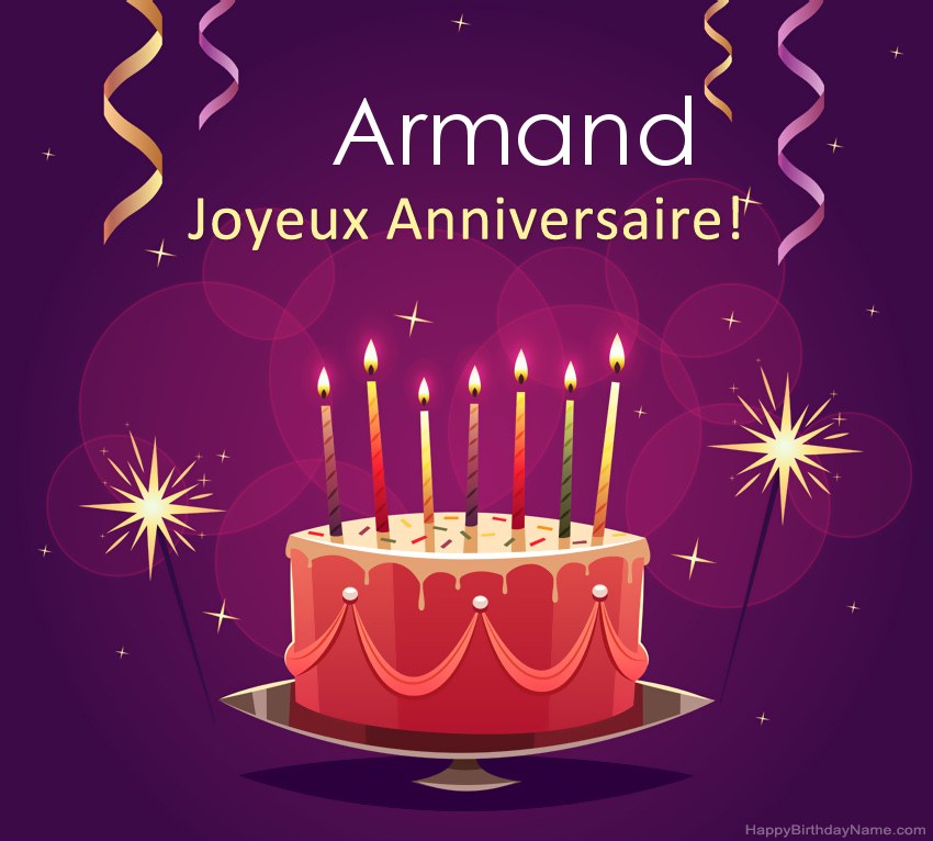 Salutations drôles pour les photos de joyeux anniversaire Armand