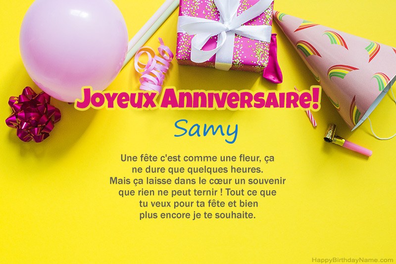 Joyeux anniversaire Samy en prose Joyeux anniversaire Samy en prose