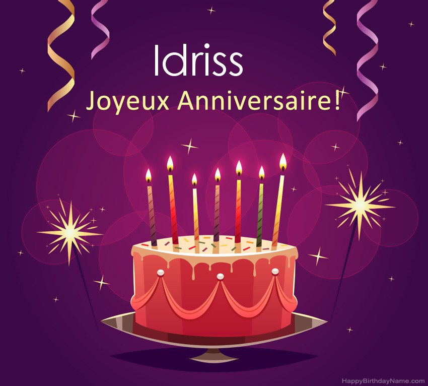 Salutations drôles pour les photos de joyeux anniversaire Idriss