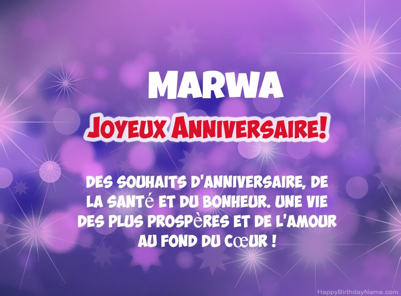 Belles images pour joyeux anniversaire de Marwa
