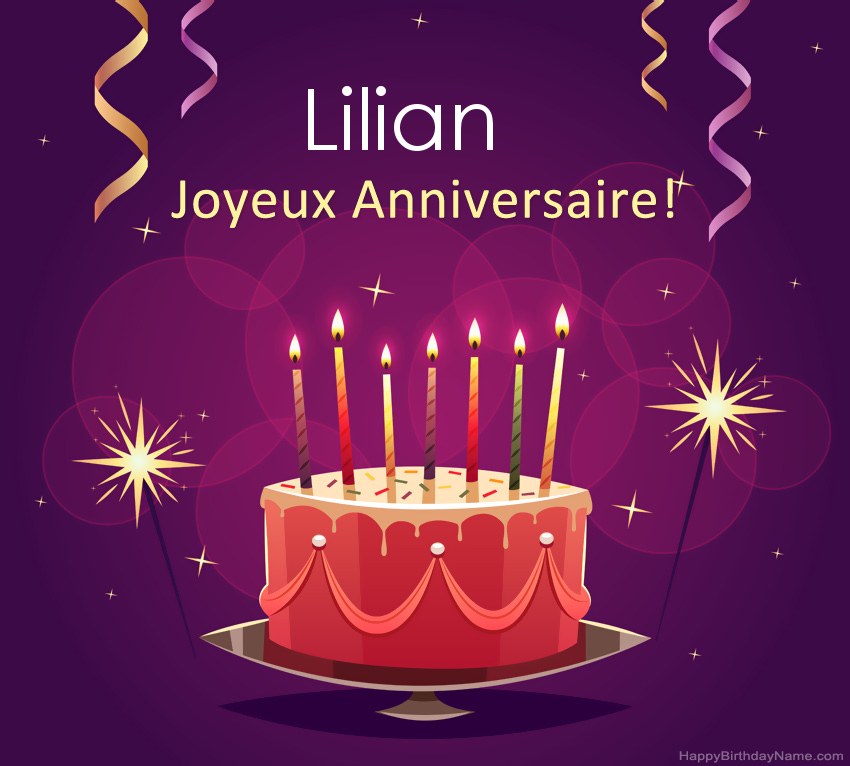 Salutations drôles pour les photos de joyeux anniversaire Lilian