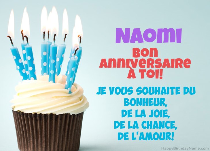 Félicitations pour le joyeux anniversaire de Naomi