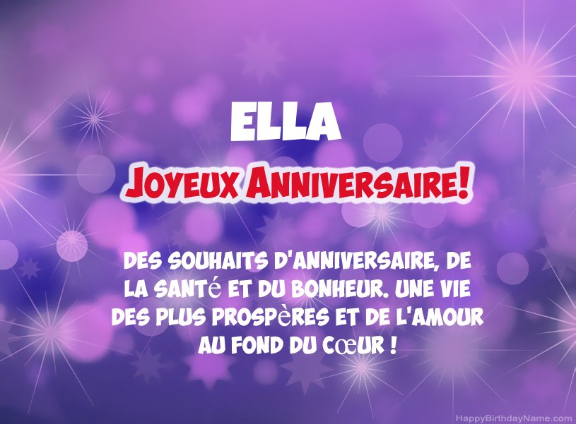 Belles images pour joyeux anniversaire de Ella