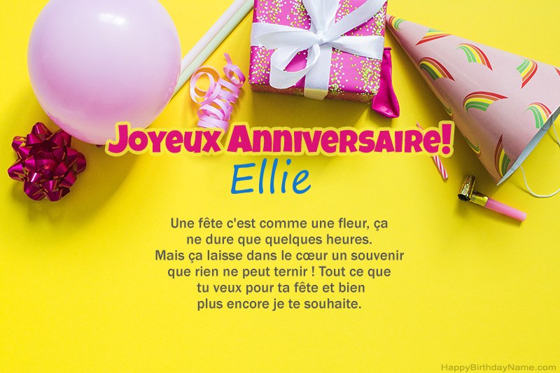 Joyeux anniversaire Ellie en prose