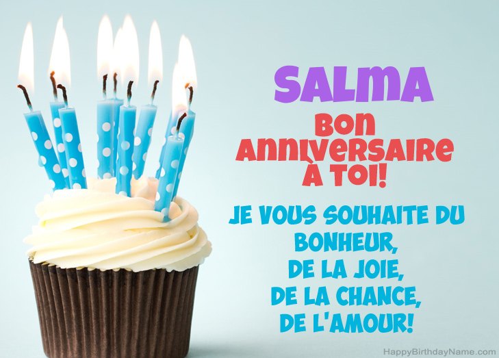 Félicitations pour le joyeux anniversaire de Salma
