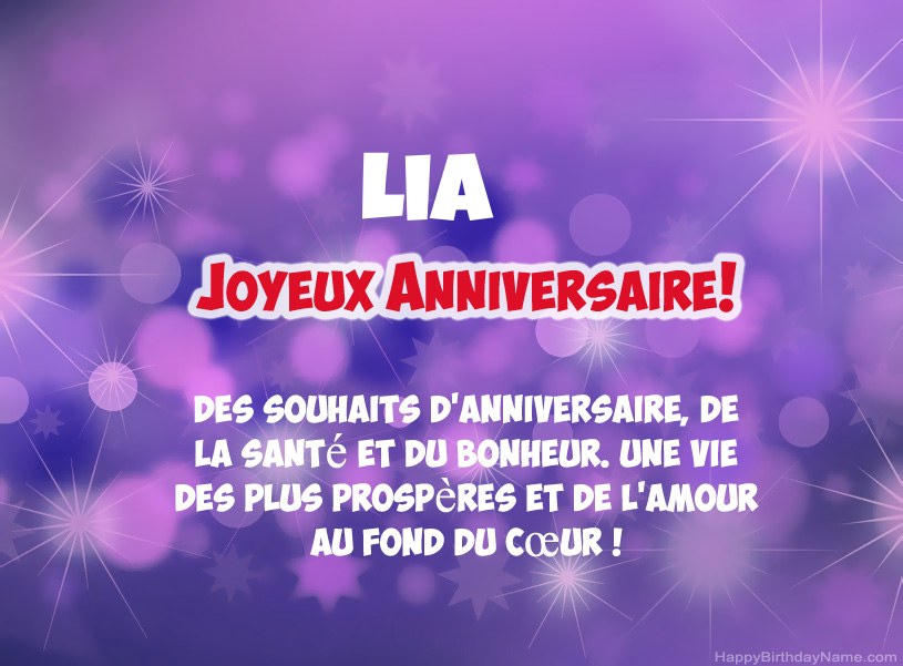 Belles images pour joyeux anniversaire de Lia