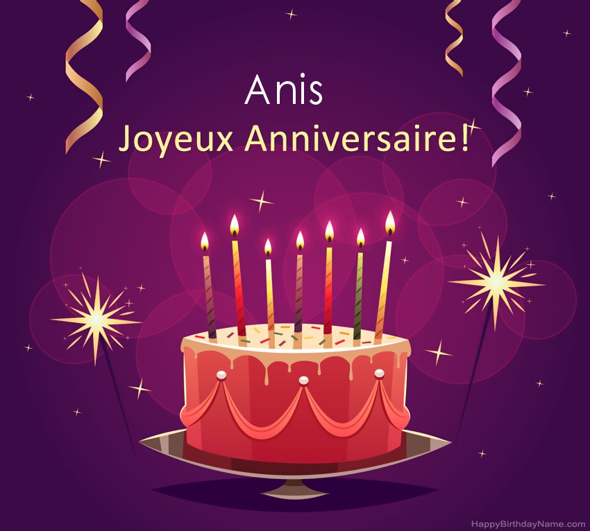Salutations drôles pour les photos de joyeux anniversaire Anis