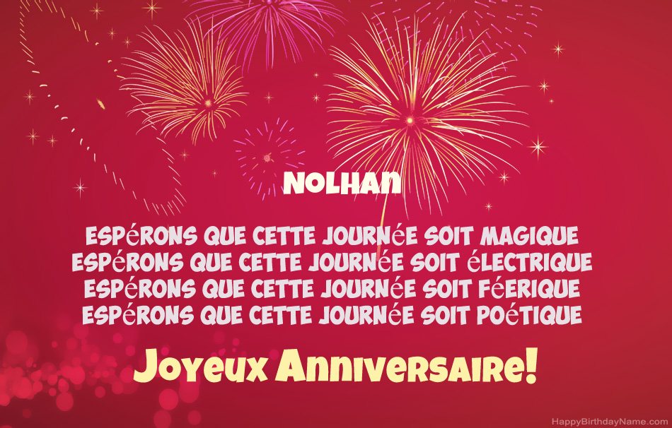 Joyeux anniversaire Nolhan, beaux poèmes