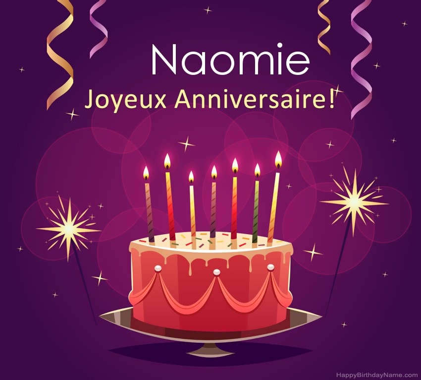 Salutations drôles pour les photos de joyeux anniversaire Naomie