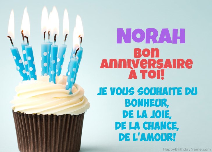 Félicitations pour le joyeux anniversaire de Norah