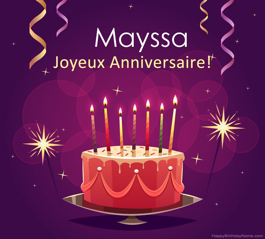 Salutations drôles pour les photos de joyeux anniversaire Mayssa