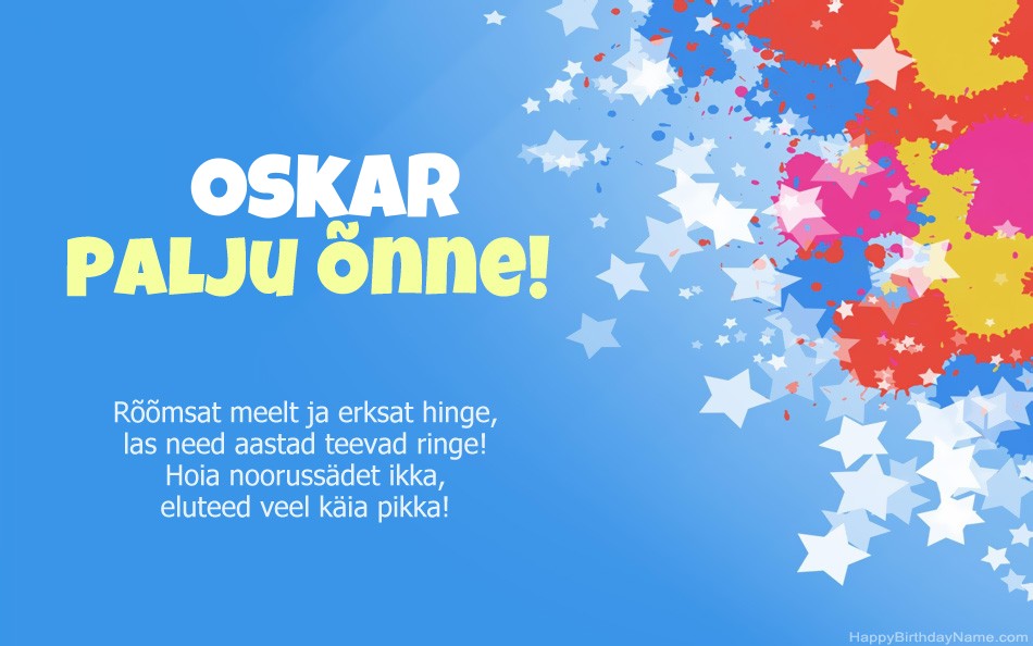Õnnitleme Oskar Õnnitleme Oskar