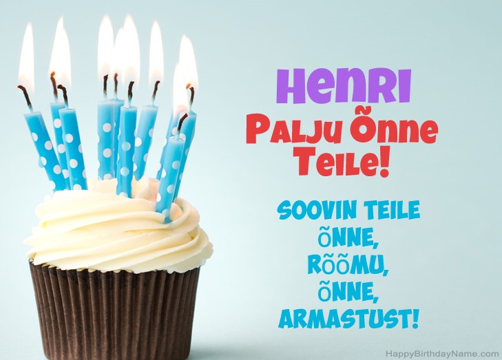 Palju õnne Henri Palju õnne Henri