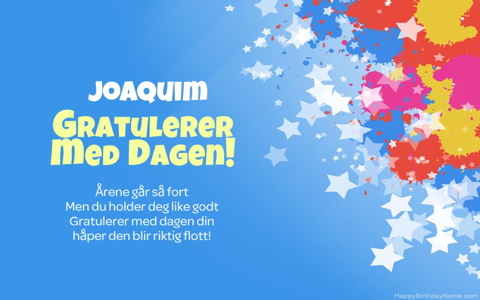 Gratulerer med Joaquim fødselsdag