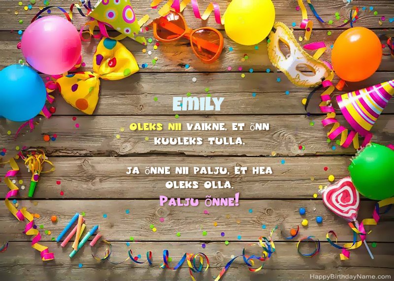 Happy Birthday Emily Happy Birthday Emily