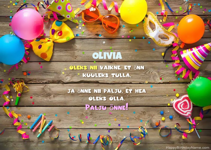 Happy Birthday Olivia