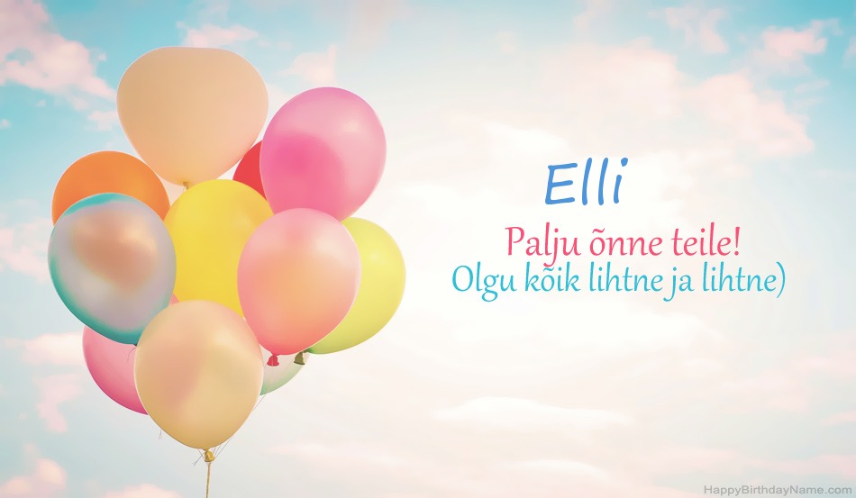 Happy Birthday Elli Happy Birthday Elli