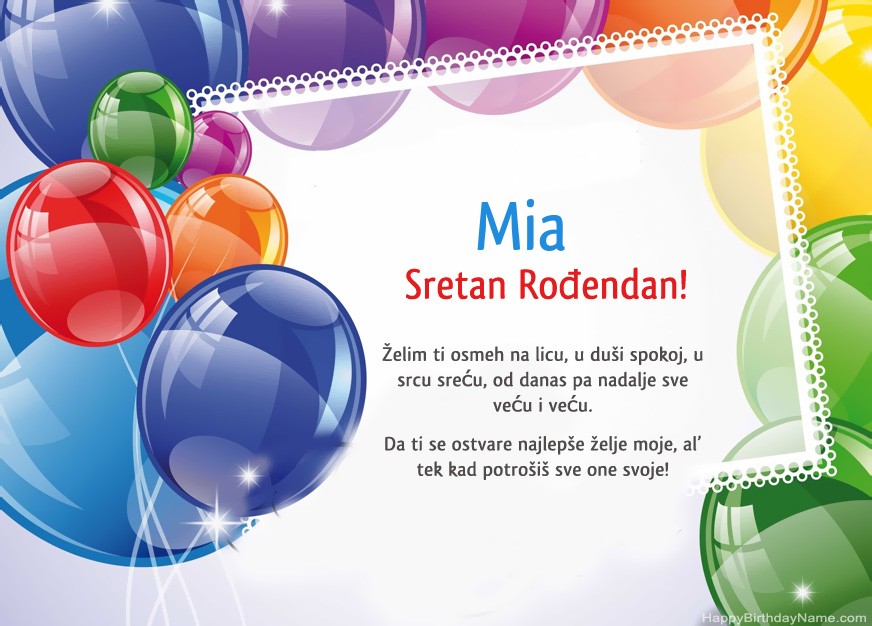Sretan Rođendan Mia  !