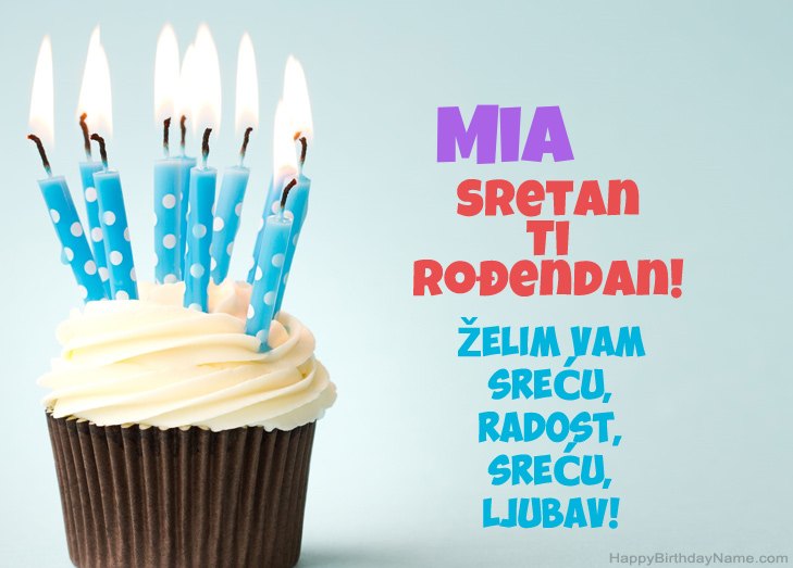 Čestitamo za Sretan rođendan Mia  
